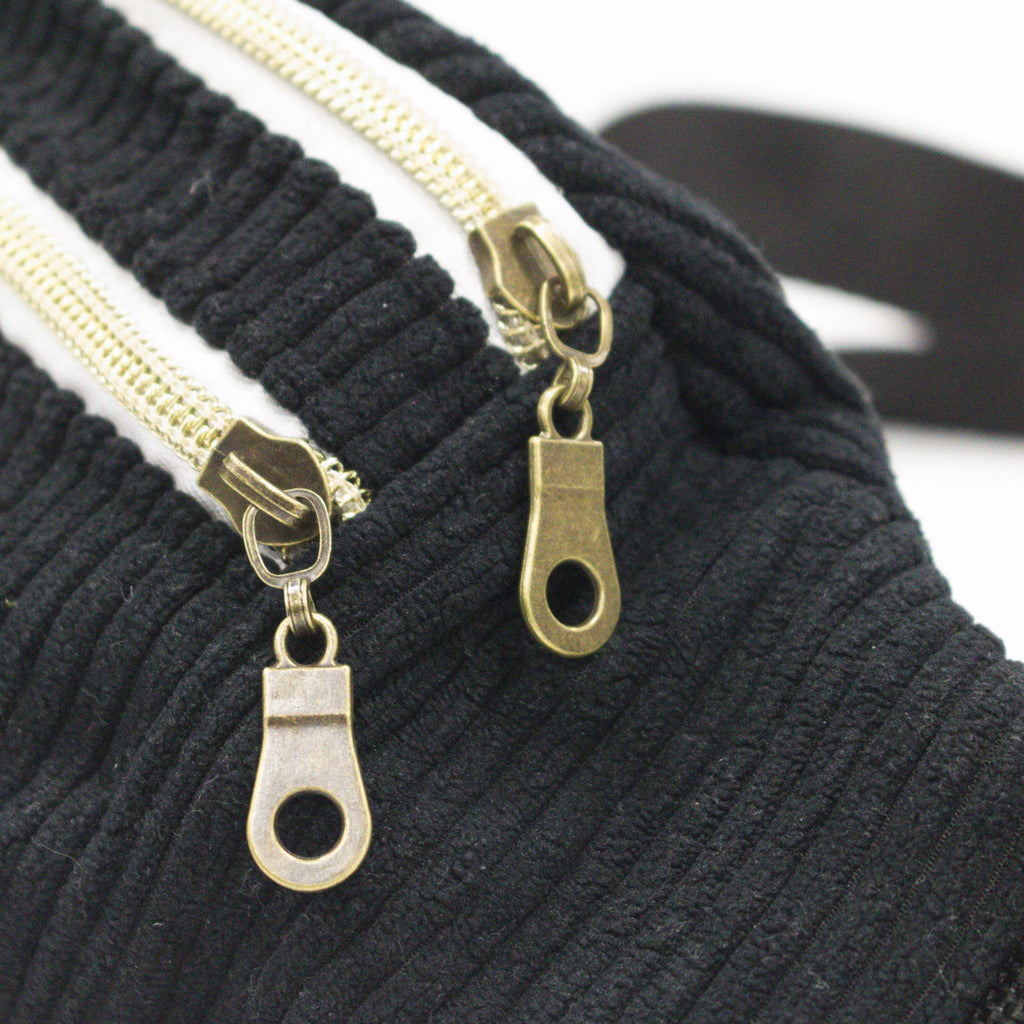 Sac banane velours Essential noir