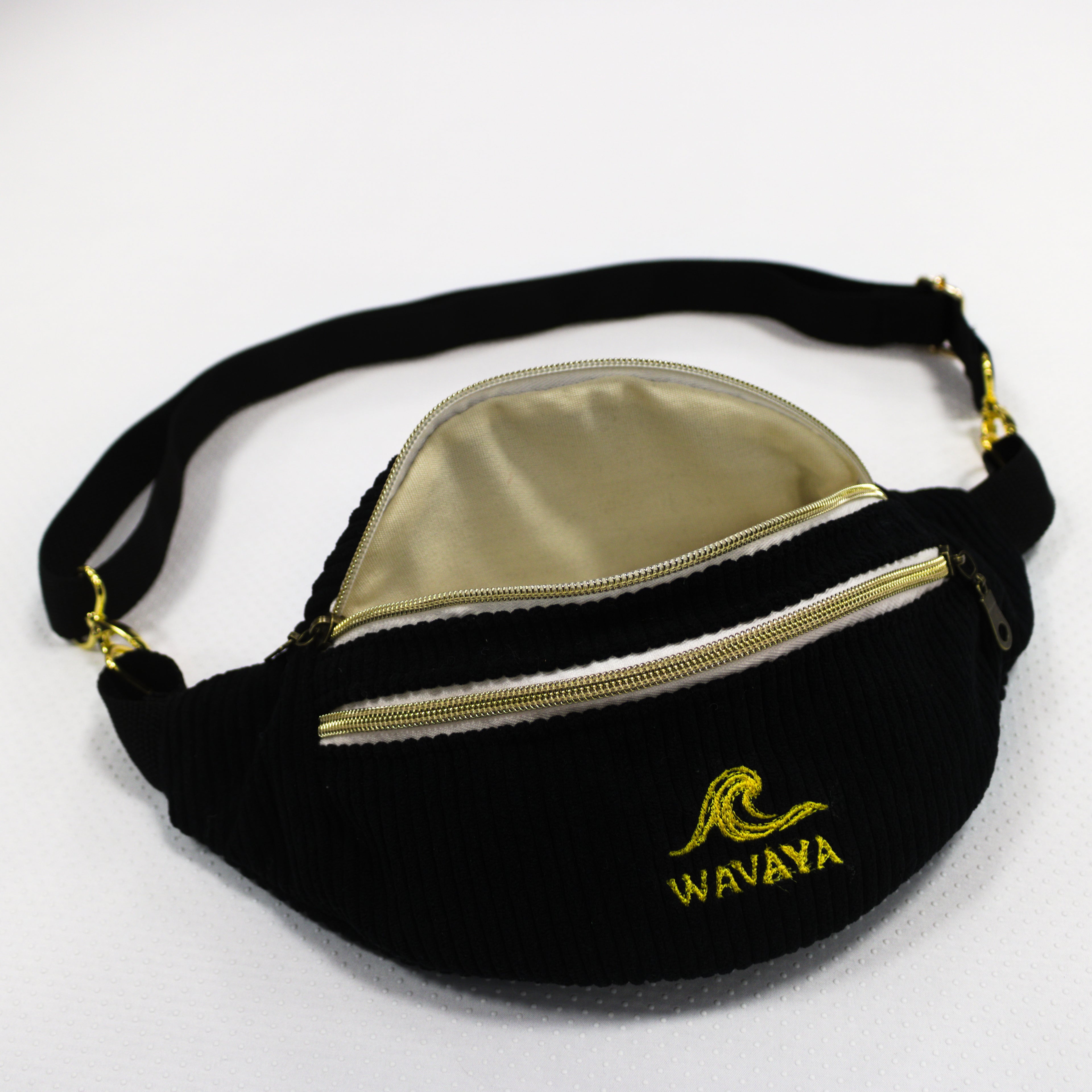 Sac banane velours Essential noir