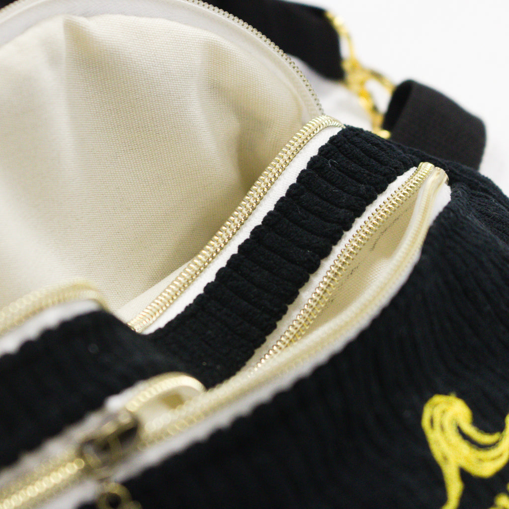 Sac banane velours Essential noir