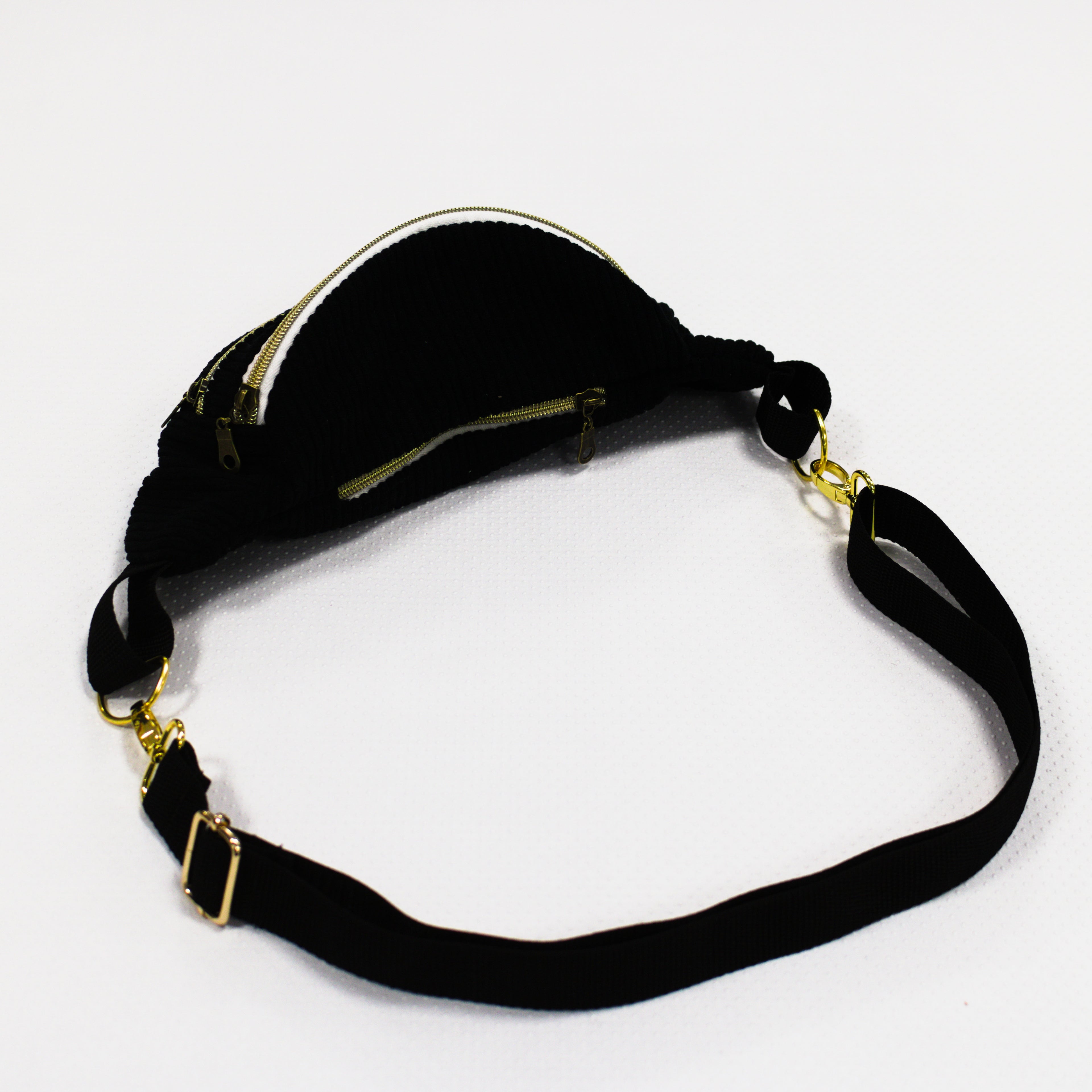 Sac banane velours Essential noir