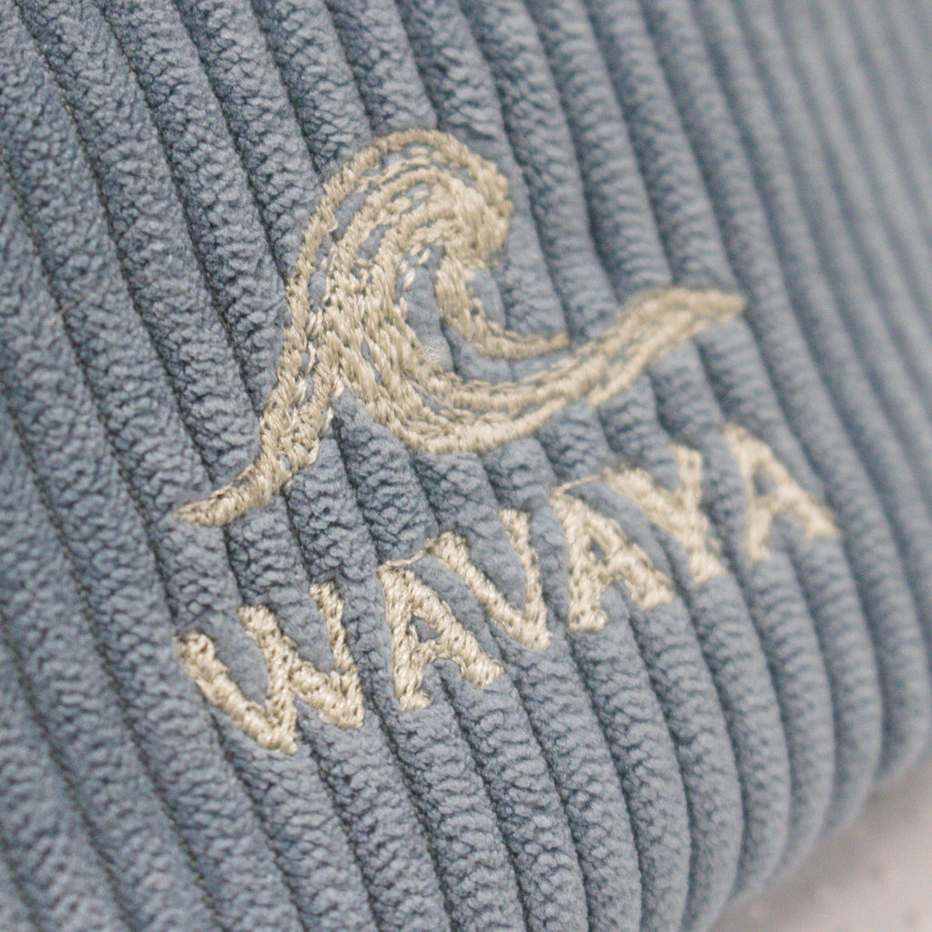 Sac banane velours Essential Bleu denim