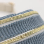 Sac banane velours Essential Bleu denim