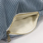 Sac banane velours Essential Bleu denim