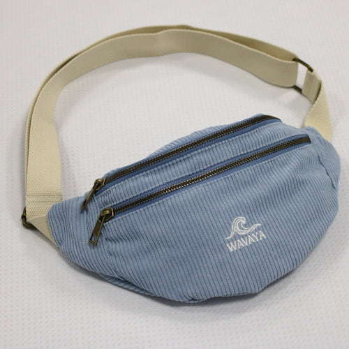 Sac banane essential – Velours Bleu Lagon Wavaya