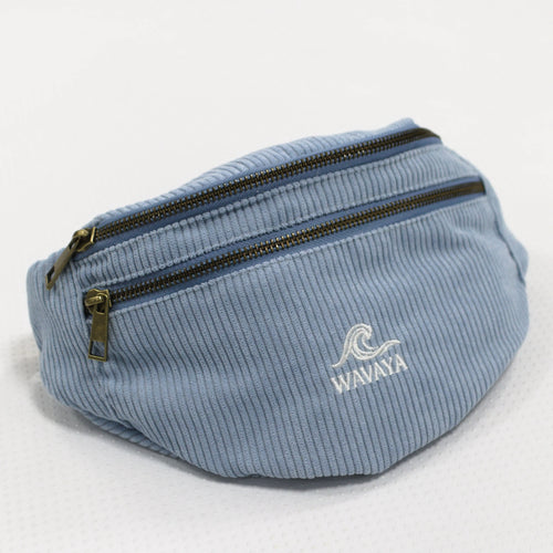 Sac banane essential – Velours Bleu Lagon Wavaya