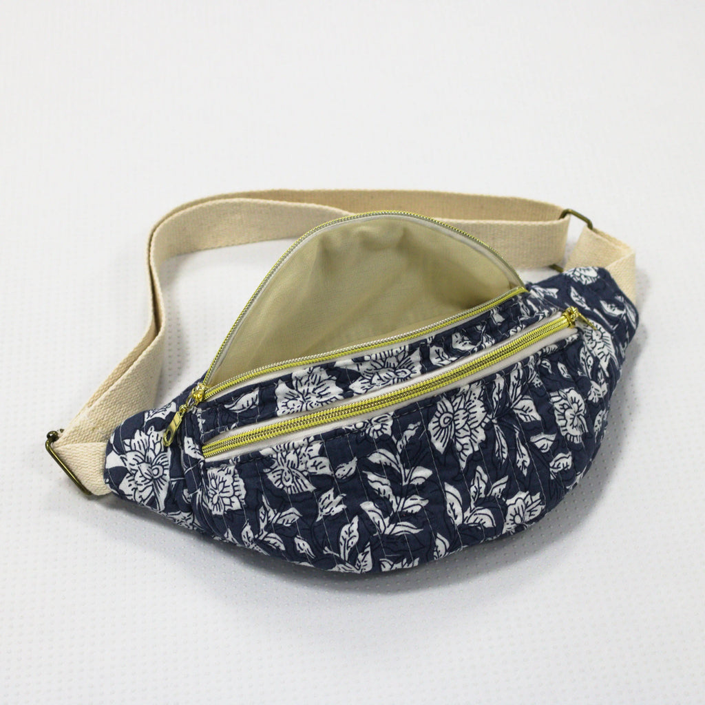 Sac banane tissu matelassé Essential - création textile durable - Mycobloom