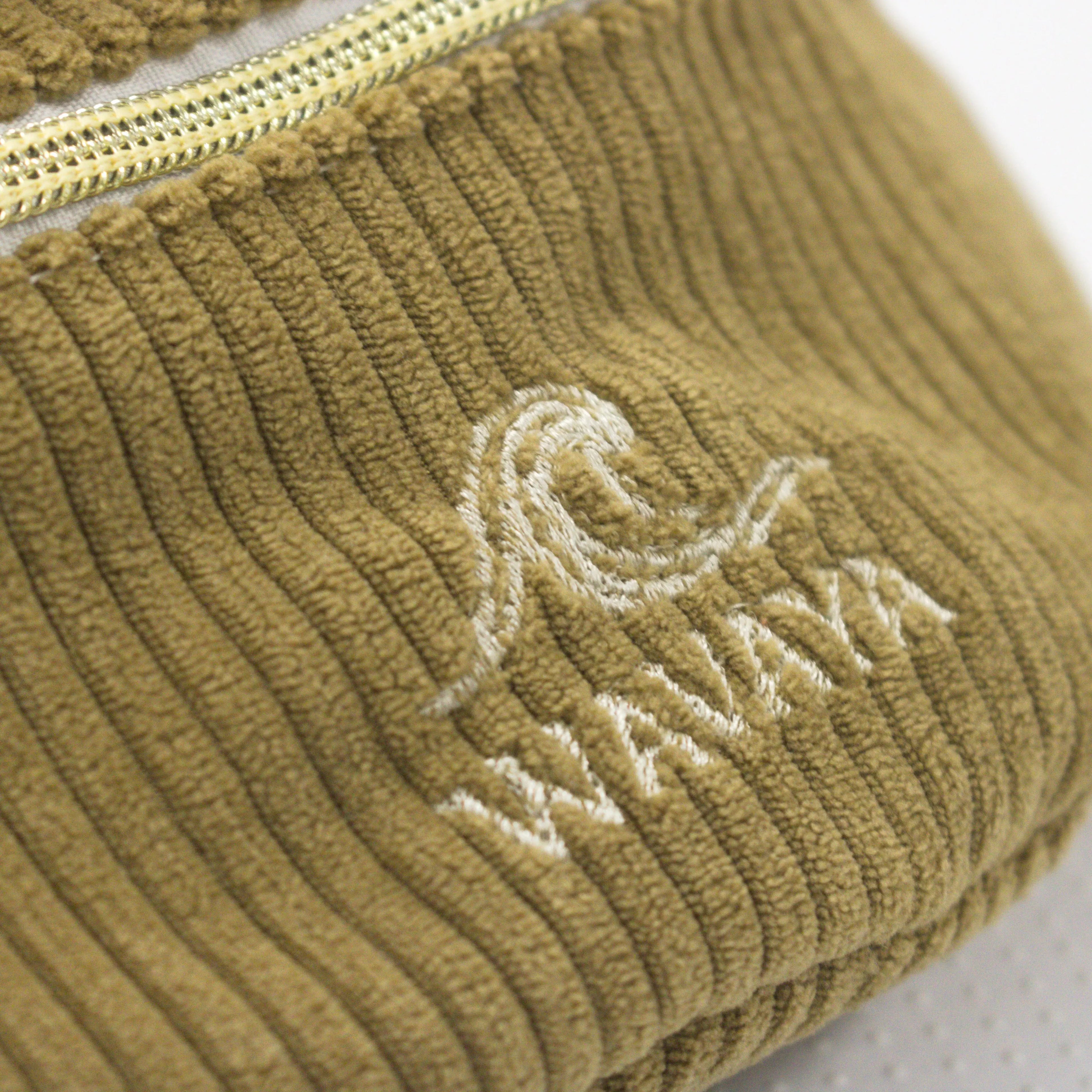 Sac banane femme velours côtelé camel Essential - création textile durable - Mycobloom