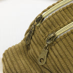Sac banane femme velours côtelé camel Essential - création textile durable - Mycobloom
