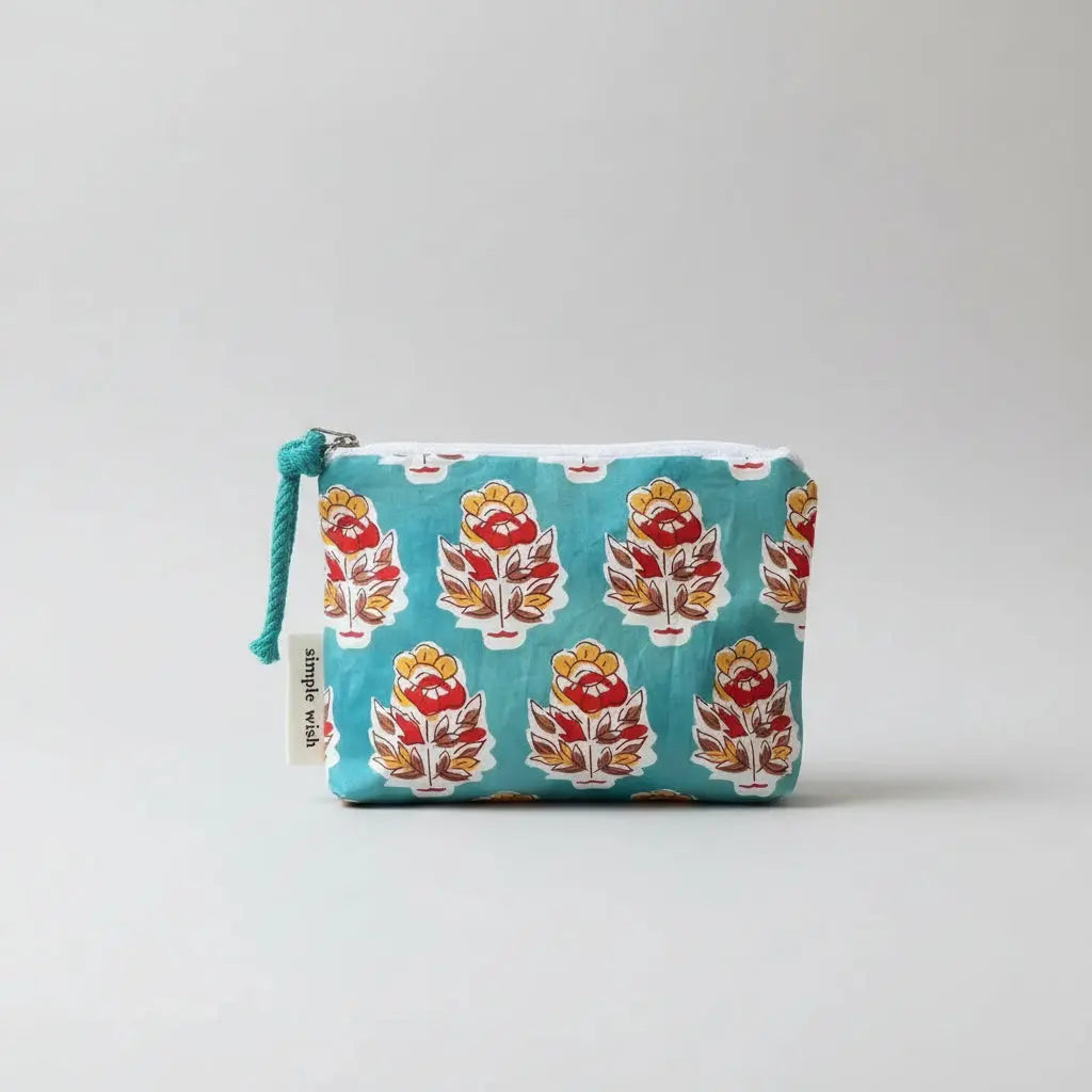 Pochette coton imprimé vintage