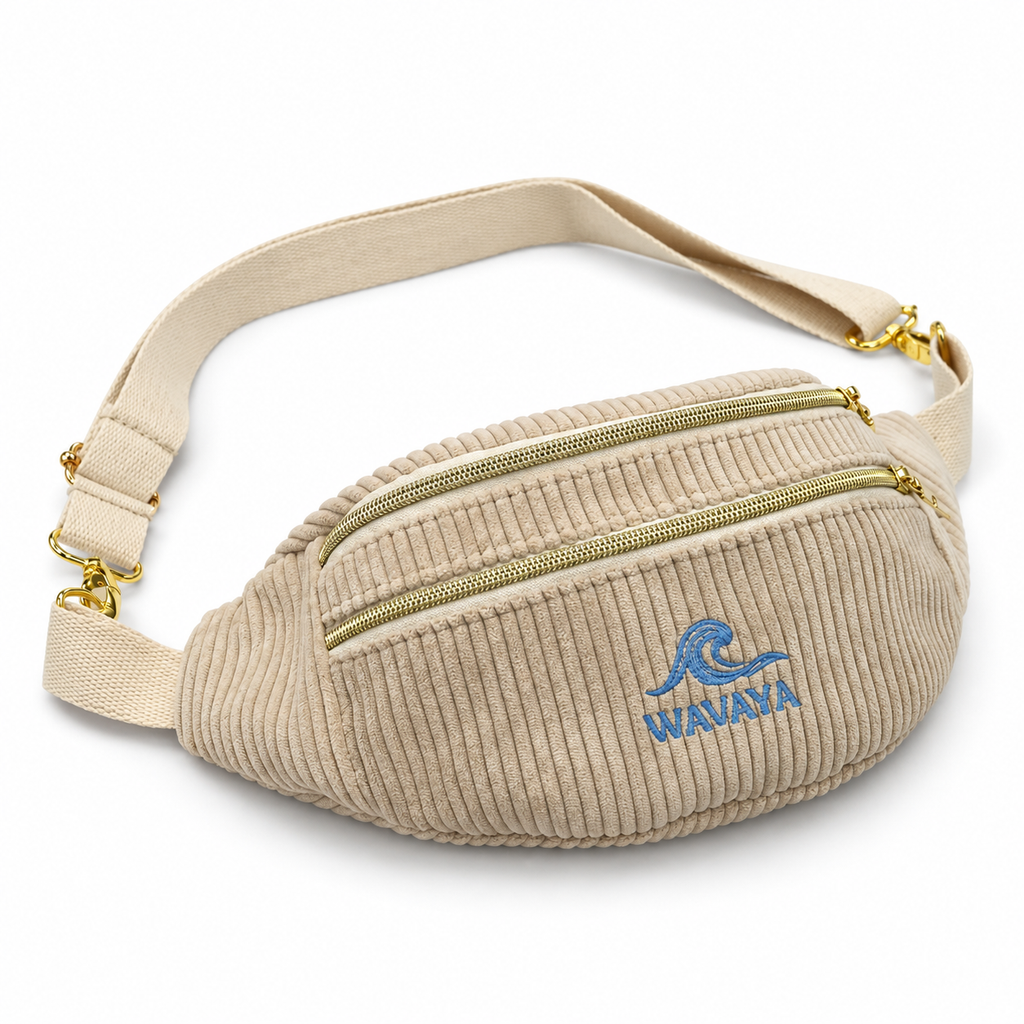 Sac banane velours côtelé Essential - création textile durable - Mycobloom