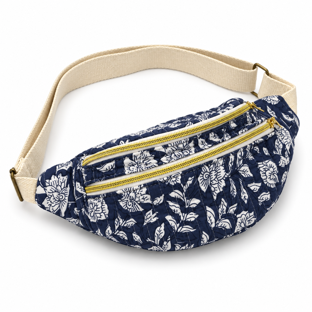 Sac banane tissu matelassé Essential - création textile durable - Mycobloom