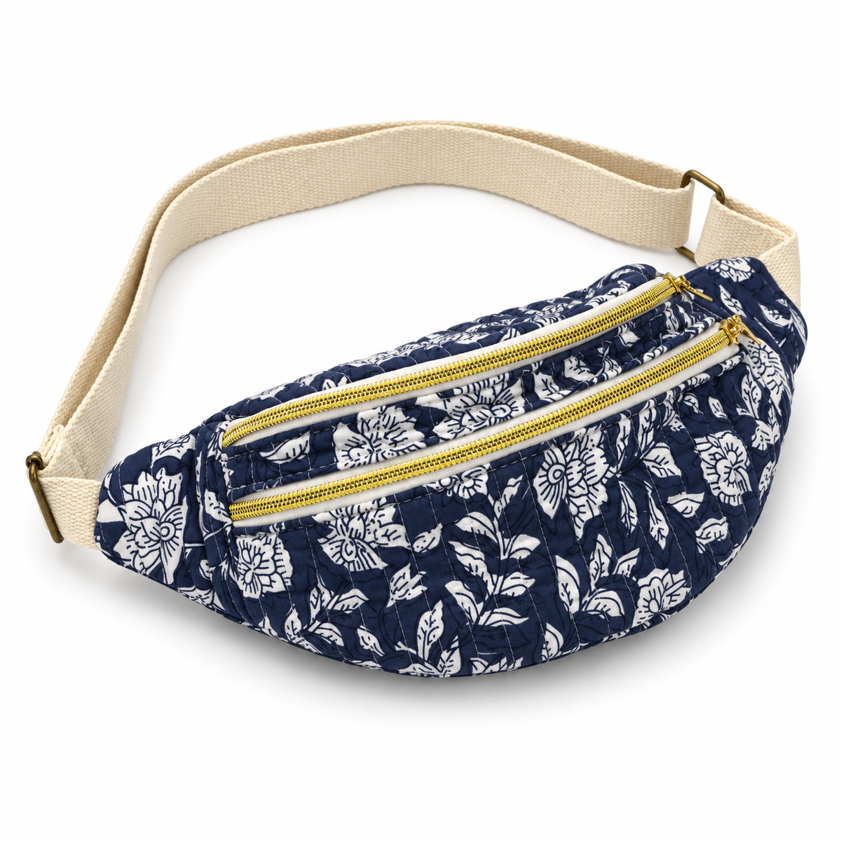 Sac banane tissu matelassé Essential - création textile durable - Mycobloom
