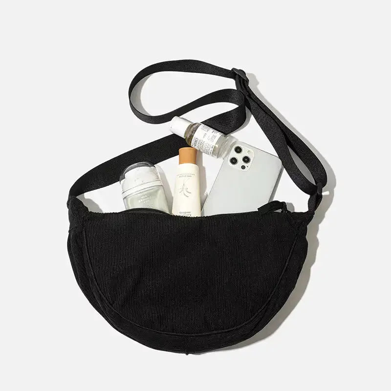 Sac bandoulière velours côtelé Essential