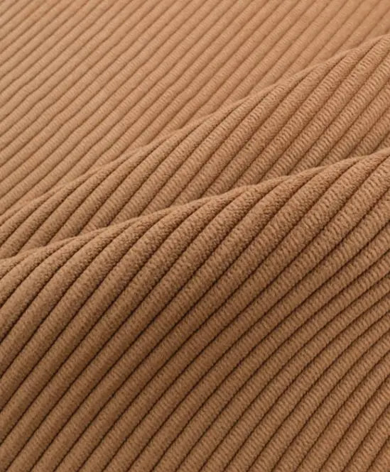 Velours Côtelé Ameublement Marron cappucino Wavaya