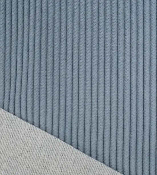 Velours Côtelé Ameublement Bleu Denim Wavaya