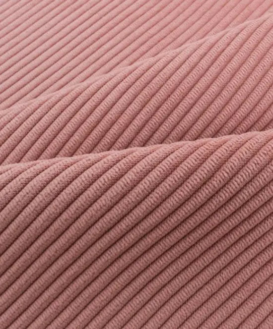 Velours Côtelé Ameublement Rose poudré Wavaya