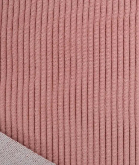 Velours Côtelé Ameublement Rose poudré Wavaya